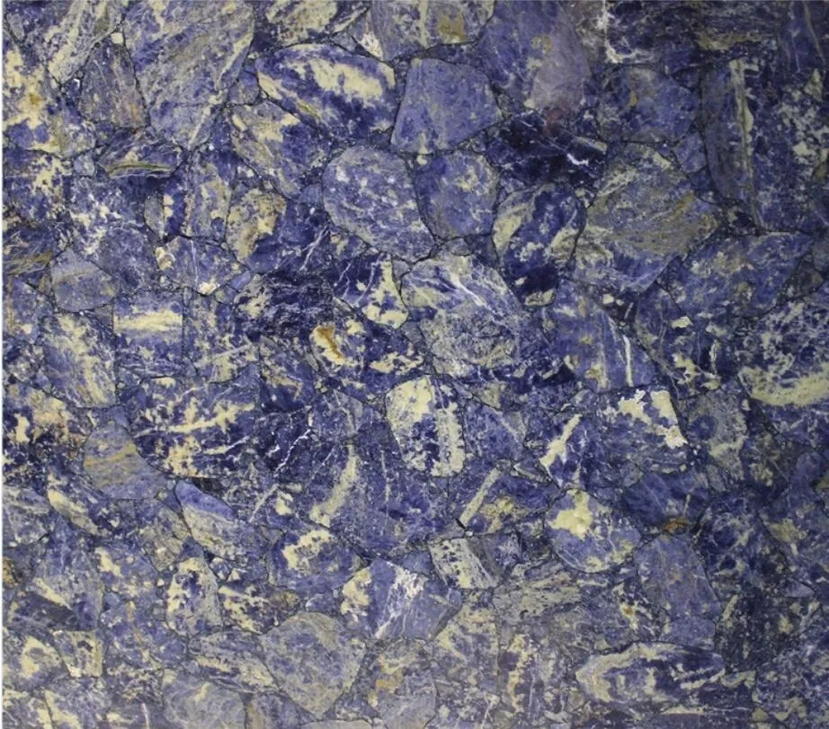 Natural Stone Unfilled/Filled/Honed/Polished Crystal Blue Quartzite for floor/wall slabs/tiles/countertops/stairs/sills/column/mosaic interiors decoration